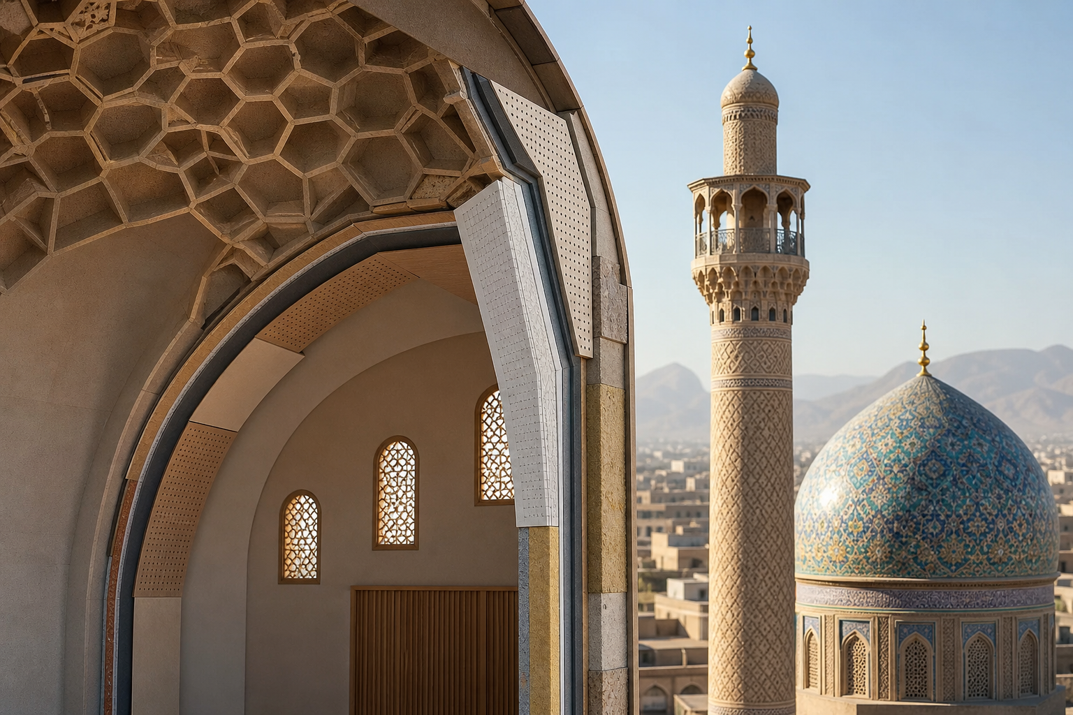 متریال های جذب و پخش صوت برای گنبدها؛ مقایسه مصالح و تاثیر آنها بر کیفیت شنیداری و دوام